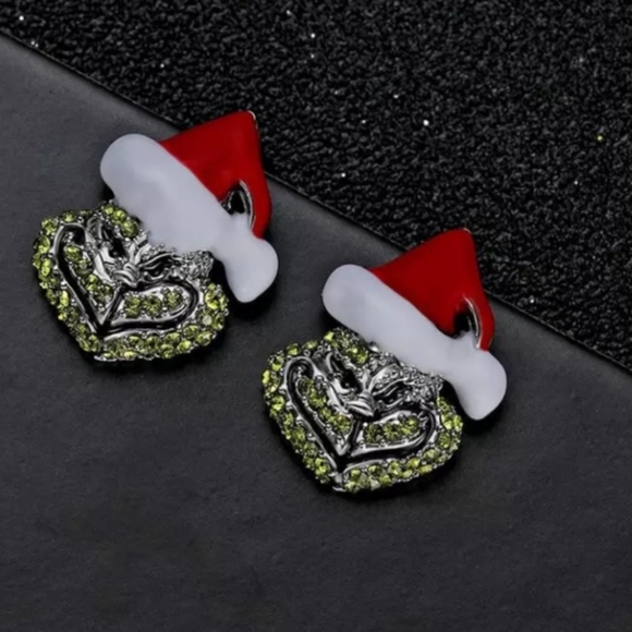 Grinch stud earrings - Picture 2 of 3